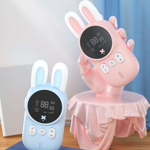 Mini Walkie Talkie Kids Toys Cute Wireless Intercom Child Handheld Two Way Radio 1-3km Communicator Camping Family Children Gift