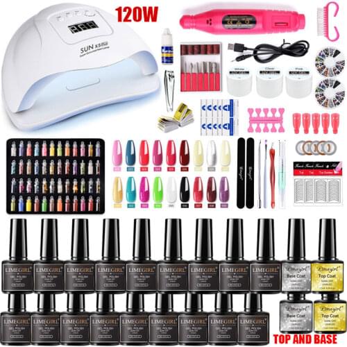 Manicure Set Nail dryings 18/12/10 Kind Nail Polish Kit with Nail drill Machine Nail lamp Acrylic Kit Nail Art Tools Nail Tools