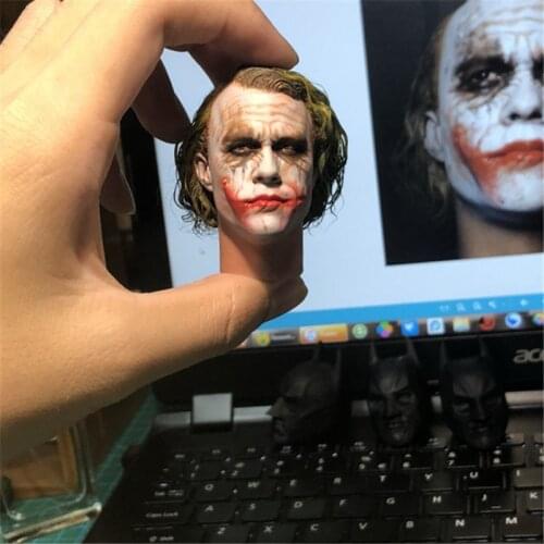 Unpainted 1/6 Scale High Quality Ver. Heath Ledger Joker Head Sculpt Model For Action Figure Dolls Painting Exercise No.250