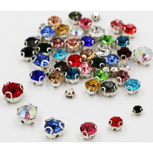 New Product 3D claw Crystal Diamond Mix Size Mix Color Sew on Rhinestone for Clothing Decoration