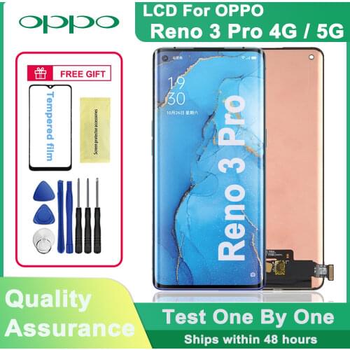 6.5" Original Super AMOLED LCD display for OPPO Reno 3 Pro LCD touch screen digitizer assembly For OPPO Reno 3 Pro 5G PDSM00