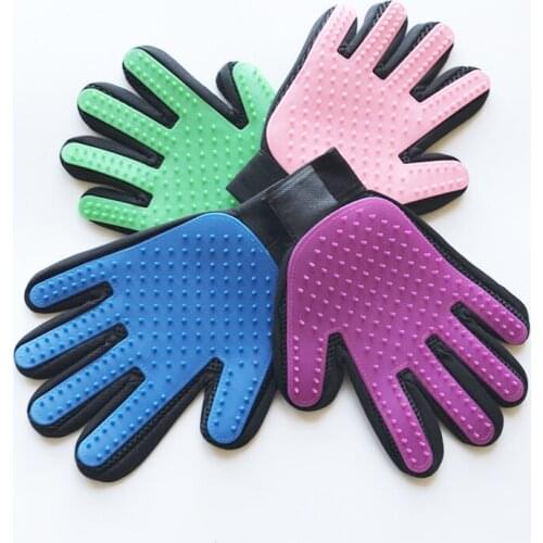 Pet Dog Cat Hair Remove Deshedding Glove Puppy Soft Efficient Bath Grooming Glove Comb Brush Kitten Dog Cat Clean Pet Supplies