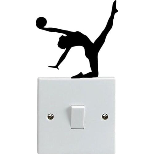 Floor Exercise Gymnast Fashion Switch Stickers Home Decor Wall Decal 5WS0652