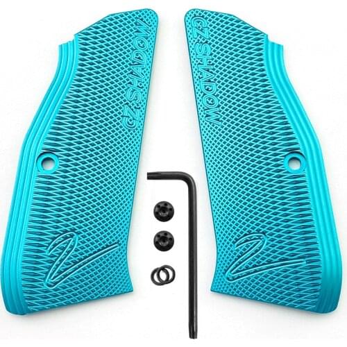 1pair Aluminium Alloy CZ Shadow Grips for CZ 75 Full Size CZ75 Grips, SP-01 Series, Shadow 2, 75B BD, Gun Grips with Screws