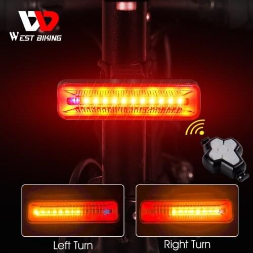 Remote Turn Signal Bike Light LED Direction Indicator MTB Bicycle Rear Light USB Rechargeable Safety Warning Cycling Taillight