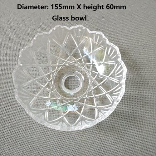 D155xH60mm European style champagne glass bowl elbow support glass bowl tray chandelier decorative lighting accessories