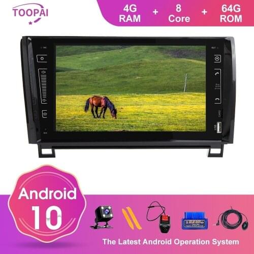 TOOPAI Android 10 For Toyota Tundra Sequoia 2007-2013 Auto Radio Stereo Head Unit GPS Navigation Car Multimedia Player SWC IPS