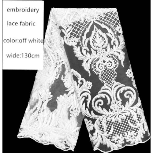 European style evening dress wedding dress polyester embroidered lace fabric