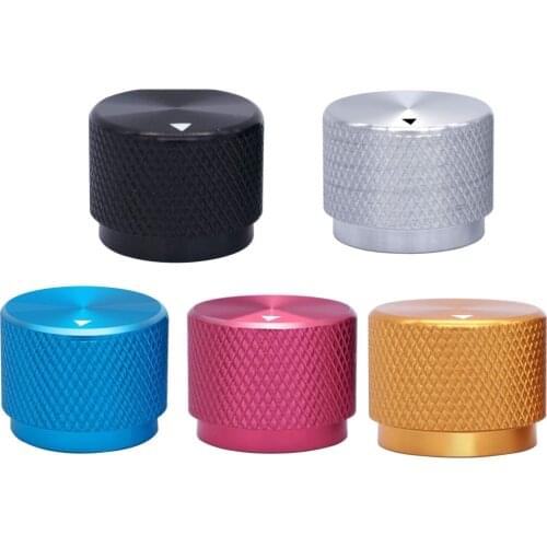 2pcs 20 x 15.5mm(Dia x Height) 6mm Shaft Aluminum Rotary Electronic Control Potentiometer Knob Volume Control Knob