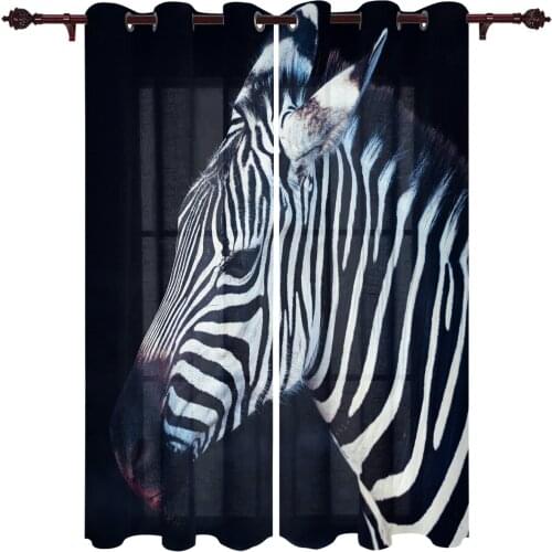 Zebra Animal Stripes Large Curtains For Living Room Window Curtain Bedroom Kitchen Balcony Gazebo Curtain Room Divider