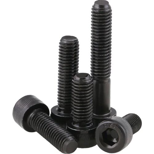 1-10pcs M6 Grade 12.9 Carbon Steel Hexagon Hex Socket Cup Head Screws Allen Bolts DIN912 Length 8-300mm Full / Half Thread