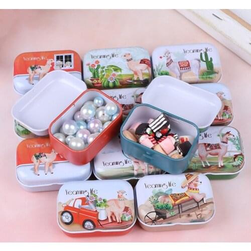 1PCS Colorful Candy Box Small Pill Cases Mini Tin Box Sealed Jar Packing Boxes Jewelry Coin Earrings, Headphones Gift Box