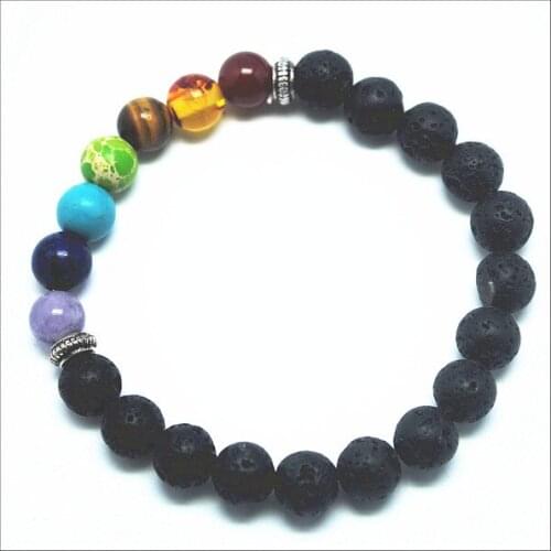 Nature gem stone bracelet volcano beads mens bracelets powerful bracelets womens bracelets size 8mm good quality