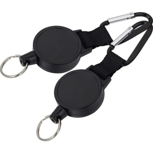 1pc Retractable Key Chain Steel Wire Cord Pull Key Ring Fashion Anti-Lost Car Key Pendant Carabiner