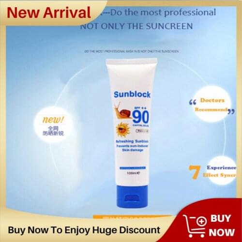 100ml Snail Collagen Sunscreen Face Body Skin Care SPFUV Sun Protection Cream Oil-Control Moistens Brightens Pearl Concealer
