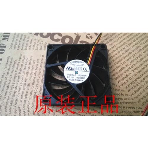 Everflow R127015DH DC 12V 0.30A 70x70x15mm 3-wire Server Cooling Fan