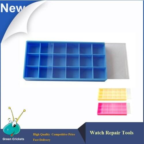 3pcs/lot Colorful Watch Parts Storage Box, watchmaker repairing tools Small Watch parts storage tray with lid
