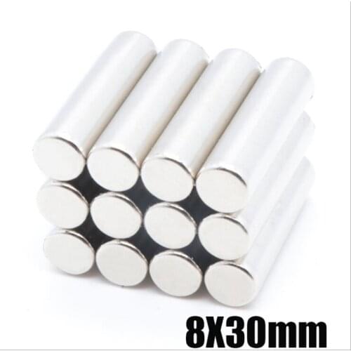 3pcs8x30mm N50 Neodymium Magnets Rare Earth Round Supper Strong Grade