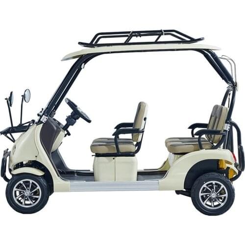 4 Wheels Adult Electric Vehicle Golf Cart Adult Tuk Tuk Car Mobility Scooter Tandem Rickshaw Surrey Sightseeing Bicycle for Sale