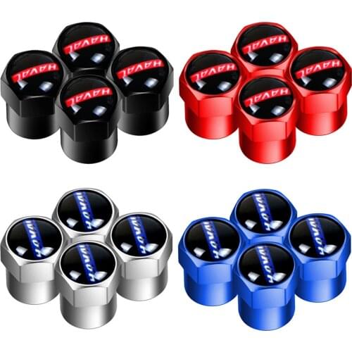 4pcs Car Tire Valve Stem Caps Tyre Air Dust Caps Truck valve cover for Great Wall Haval Hover H2 H3 H4 H5 H6 H8 WEY Car Styling