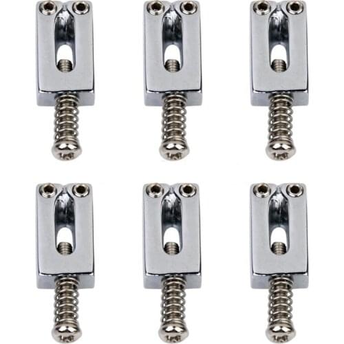6pcs Tremolo Fixed Bridge Saddles with Electric Guitar Musical Wrench for Musical Instruments Electric Guitar Accessories