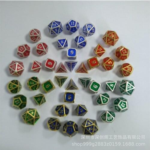 Board Games Accessories Dice Set DND Miniatures Astrology D&D RPG Metal Dice DD Set Couple Gift Casino Role Data Play Table Game