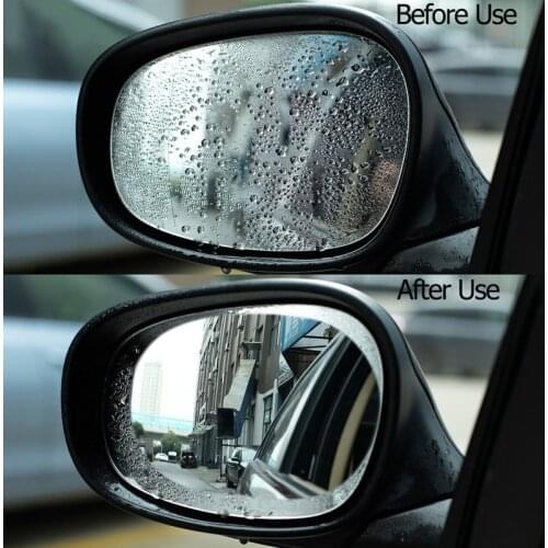 2 Pcs Car Rainproof Clear Film Rearview Mirror Protective Anti Fog Waterproof Film Auto Sticker Accessories 100x150mm