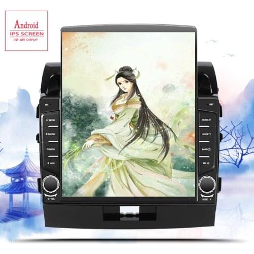 Tesla screen android 10.0 car gps multimedia radio player in dash for Toyota Land Cruiser 2007-2015 car navigation 4G LTE stereo