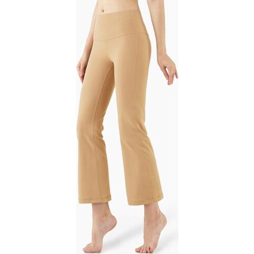 Fitness-Training Summer Women Workout Running Slim Hip Lift High Waist Stretch Trousers Wide Leg Flare Yoga Pants CK1273