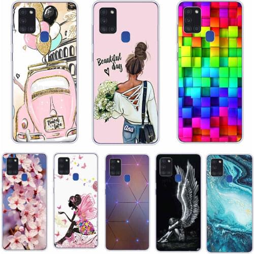 For Samsung A21S Case 6.5" Soft Silicon Back Phone Cover For Samsung Galaxy A21s GalaxyA21s Shell tpu case