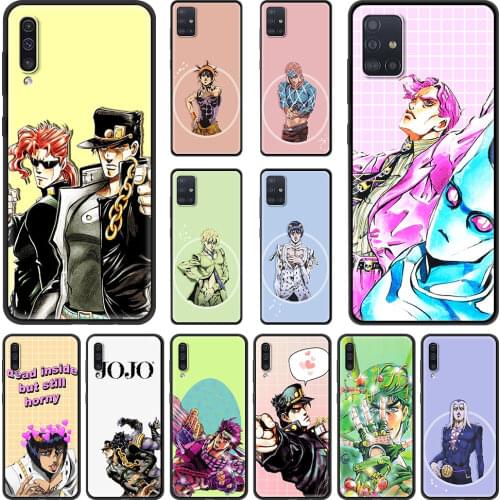Case for Samsung Galaxy A51 A71 A50 A70 A21s A31 A10 A20e A41 A11 A91 A30 A40 A20s A10s Black Cover Art JoJo Bizarre Adventure