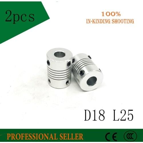 D18*L25 Aluminium CNC Stepper Motor Flexible Shaft Coupling Coupler Encoders Engraving Machine