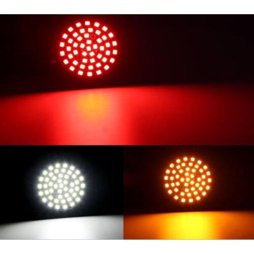 2" Amber White 1157 Front Rear LED Turn Signal Lights Inserts For Motorcycle Harley