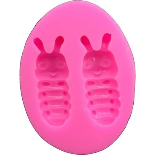 Lovely Insect baby shaped 3D Reverse sugar molding Food Grade silicone mould for polymer clay molds cake decoration tools F-0613
