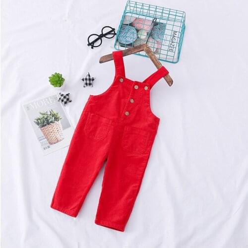 Spring Autumn Thick Baby Boys Overalls Girls Jumpsuit 2019 Korean Version Toddler Rompers Kids Suspenders Pants Bib 1-4 Years