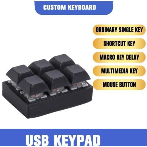 USB MINI Keyboard Six-key Macro Copy And Paste Keys Custom Custom Mechanical Game Shortcut Keyboard Password One-key
