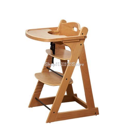 Multifunctional Baby Seat Environmental Protection Childrens Dining Chair Large Size Widened Dining Table And Chair Solid Wood