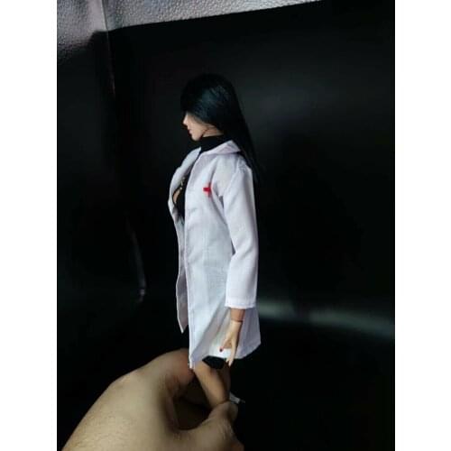 1/6 Scale Female Soldier Nurse Coat Long Shirt Model for 12" Action Figure Doll