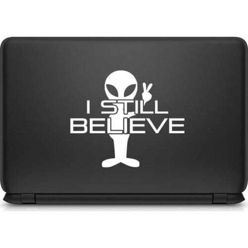 Alien I Believe Laptop Sticker for Macbook Decal Pro 16" Air Retina 11 12 13 14 15 inch Mac Surface Book Notebook Skin Sticker