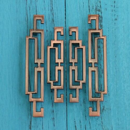 One Pair 2.5" 3.78" Drawer Pull Cabinet Door Handles Antique Copper Dresser Pulls Cupboard Handle Kitchen Hardware