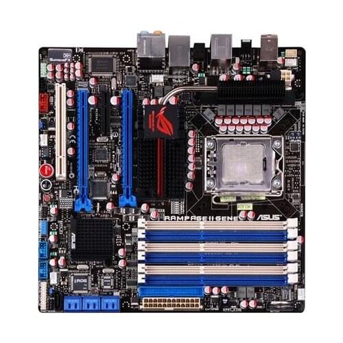 Original motherboard for for ASUS Rampage II Gene DDR3 LGA 1366 for I7 CPU USB2.0 24GB X58 Desktop motherborad Free shipping