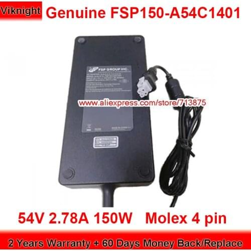 Genuine FSP150-A54C1401 150W Charger 54V 2.78A AC Adapter with Molex 4 Pin Power Supply