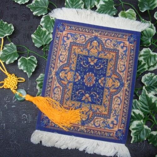 Gujiaduo Persian Carpet Mat Computer Mouse Pad Coaster with Tassel Fashion Retro Home Office Decoration Craft Desktop Mousepad