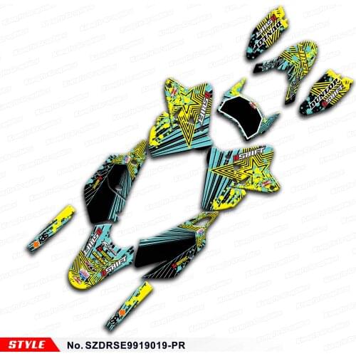 Aftermarket Racing Decals for DRZ400SM DRZ400E DRZ 400 SM Enduro DRZ400 SM E KLX 400R 99 to 19, Style No. SZDRSE9919019-PR