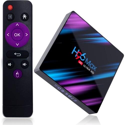 4GB/32GB TV Box H96 Max Smart TV Box Android 10 RK3318 Quad Core 64 Bit UHD 4K VP9 H.265 2.4G/5G WiFi BT4.0 HD Media Player