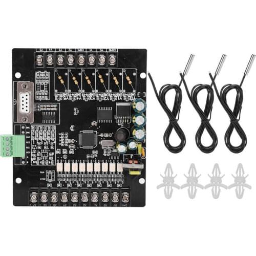 DC 24V PLC Industrial Control Board Programmable Controller FX1N-14MT-3N With 3 Temperature Probe