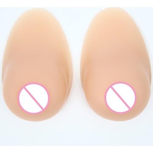 Realistic Sagging Drop Fake Breast Silicone Boobs Forms Concave Surface Chest Self Adhesive Man Cosplay Shemale 1600g