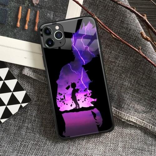 Shigeo Kageyama Mob Psycho 100 Anime Soft Silicone Glass Phone Case for IPhone SE 6s 7 8 Plus X Xr Xs 11 12 Mini Pro Max Samsung