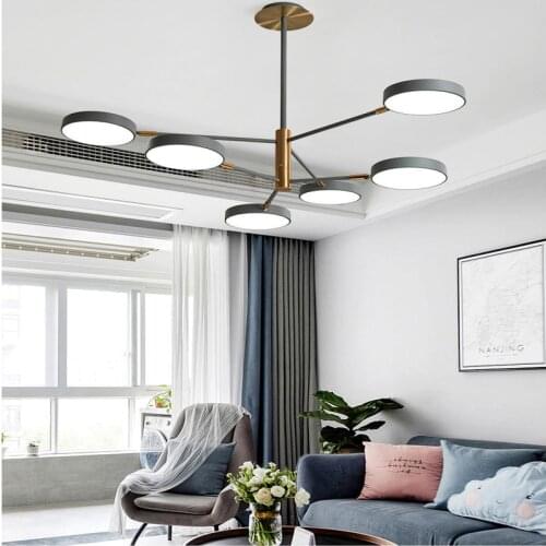 Nordic modern minimalist LED pendant lamp creative 90 degree rotating lampshade living room macaron lamps iron bedroom hotel lam