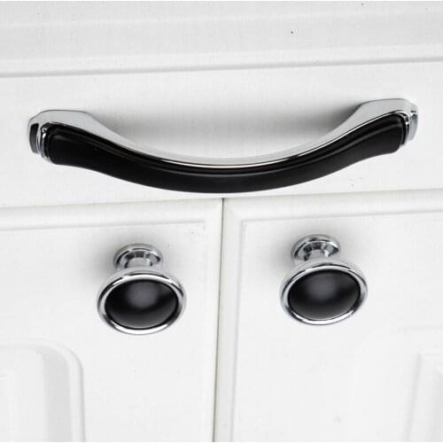 Modern Minimalist Cupboard Wardrobe Door Handle American Luxury Nordic Black Drawer Single Hole Pull Ring Small Handle